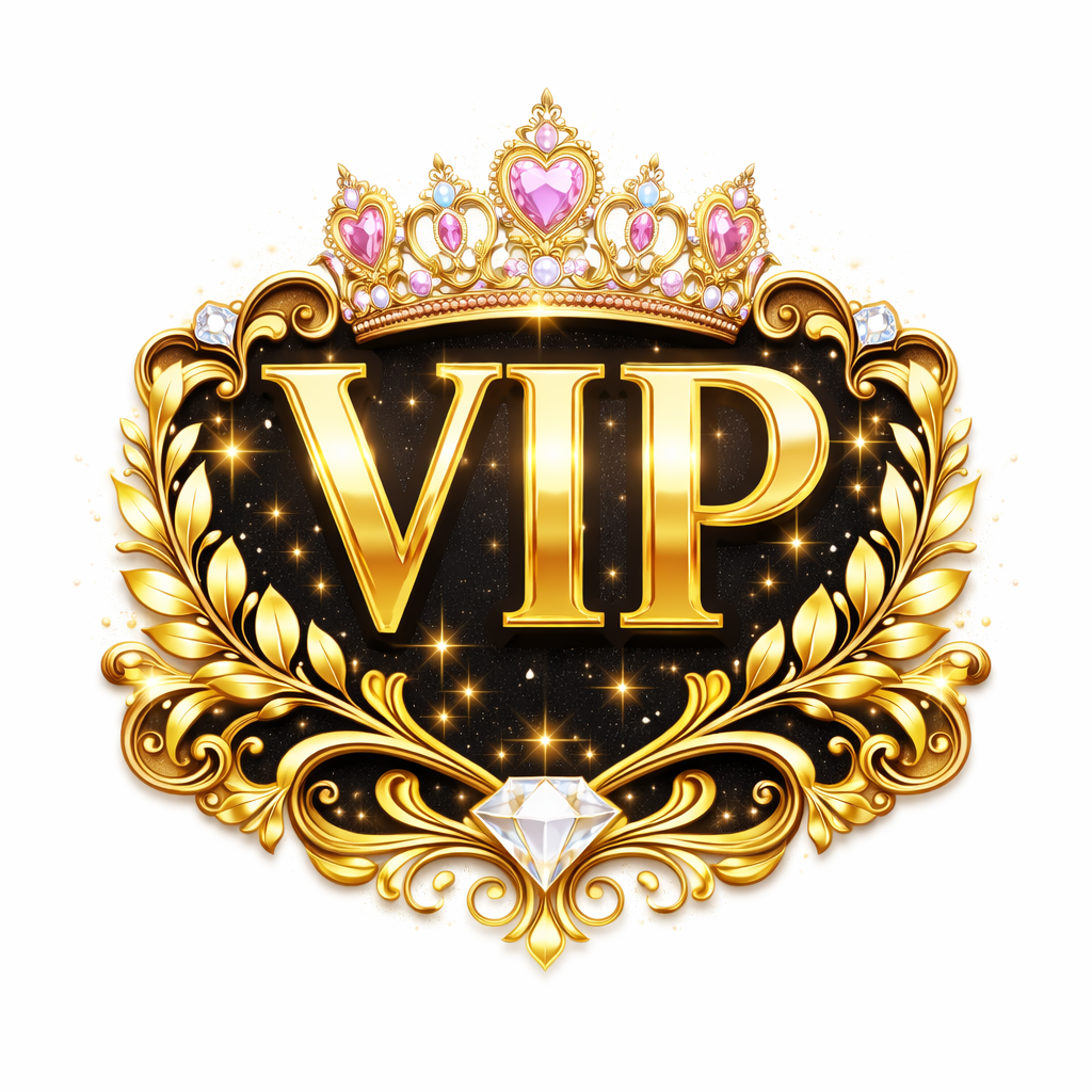 logo vip élégant avec couronne