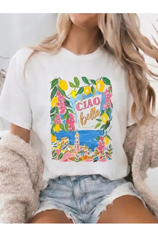 t shirt "ciao bella". t shirt "ciao bella".